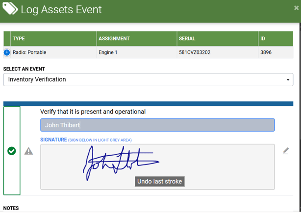 Asset Signature